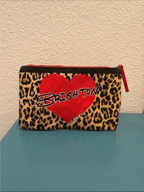 Brighton 2020 Leopard Heart Cosmetic Pouch Collectible